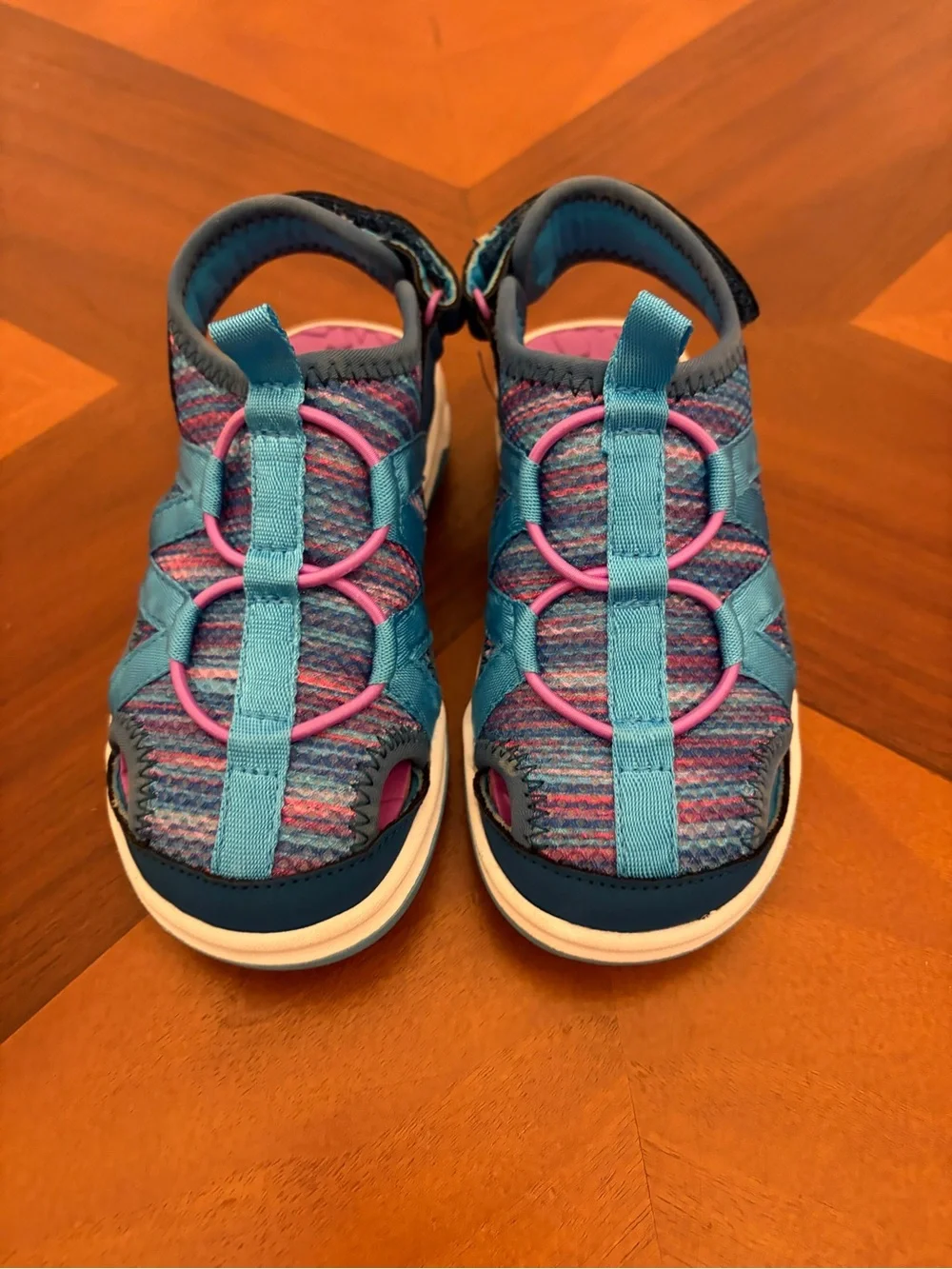 Lands End Kids purple and  Blue and water friendly Active Sandals